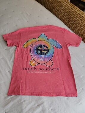 Simply Southern Coral Pink Short Sleeve Tee